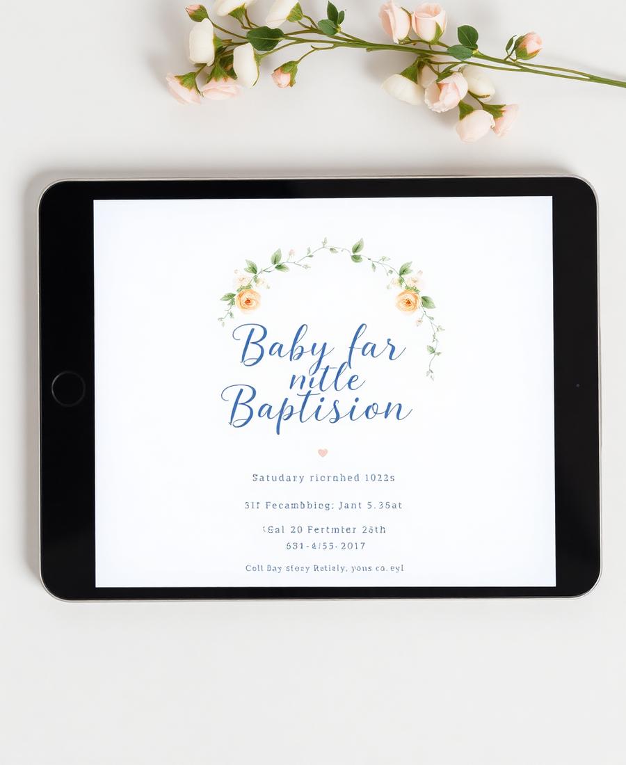 Invitații online — Botez